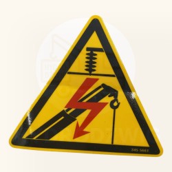 Naklejka ostrzegawcza HIAB napięcie