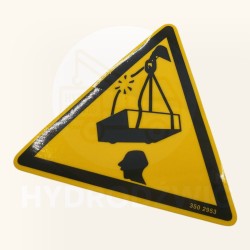 Naklejka ostrzegawcza HIAB zerwanie