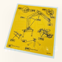 Naklejka HIAB smarowanie