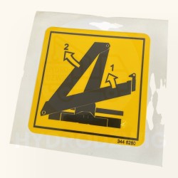 Naklejka HIAB rozkładanie ramion