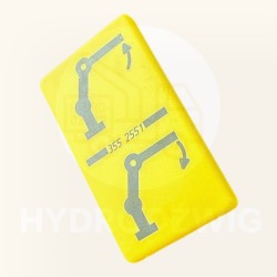 Tabliczka piktogram HIAB oznaczenie dźwigni - II ramię