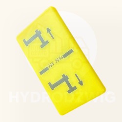 Tabliczka piktogram HIAB oznaczenie dźwigni - podpora